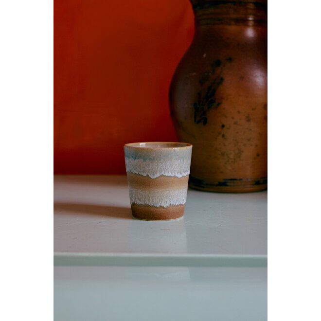 70s ceramics, coffee mug, skyline