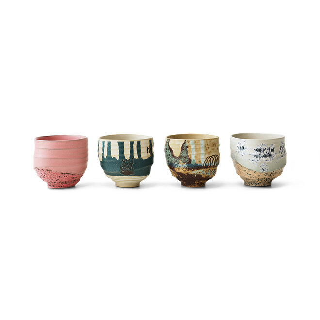 Artist ceramics: coffee cups set of 4