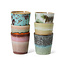 HK Living 70s ceramics: coffee mugs surreal, set of 6