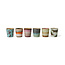 HK Living 70s ceramics: coffee mugs surreal, set of 6