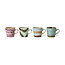 HK Living 70s ceramics: cappuccino mugs dada, set of 4