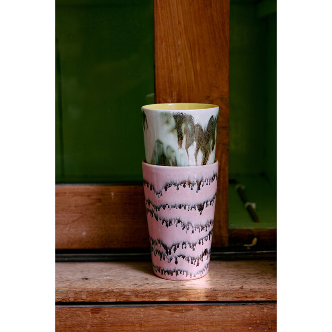 70s ceramics: tea mugs baroque, set of 2