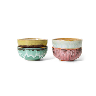 HK Living 70s ceramics: XS bowls modernist, set of 4