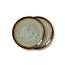 HK Living 70s ceramics: dessert plates contrast, set of 2