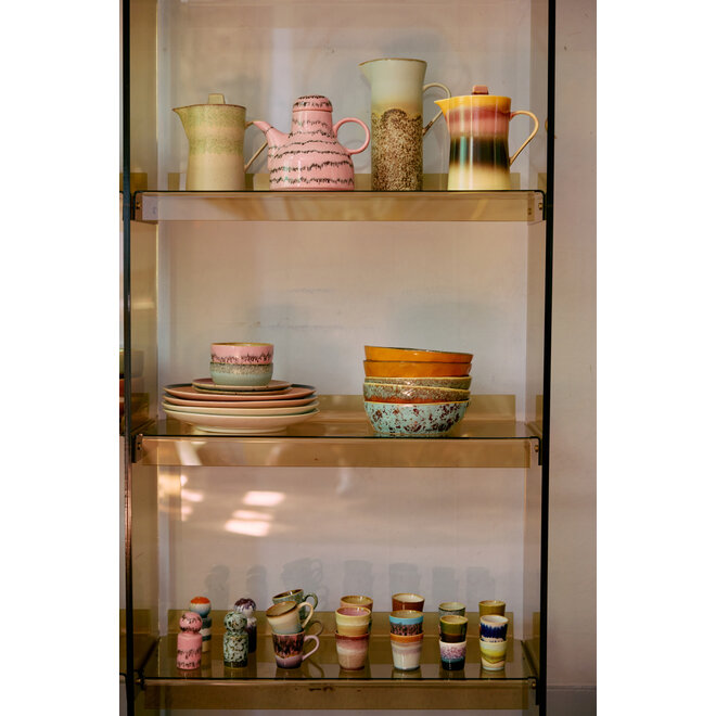 70s ceramics: espresso mugs brutalism, set of 4