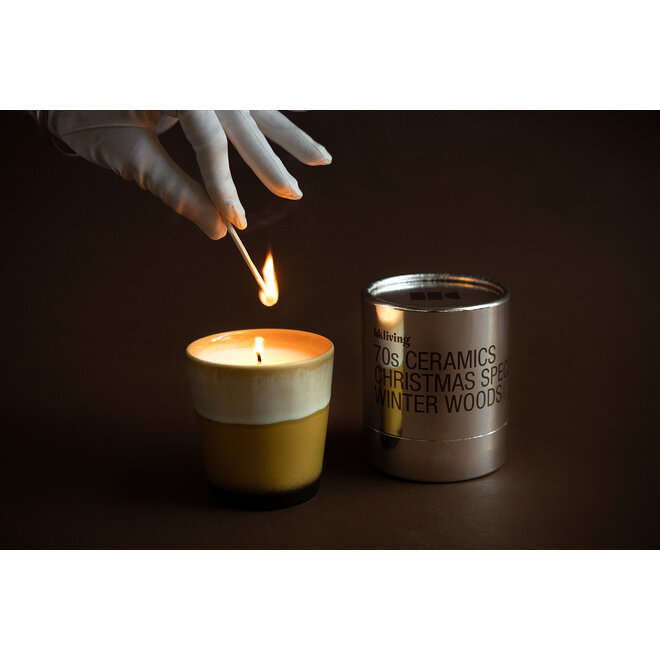 70s ceramics: Christmas special winter woods