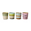 HK Living 70s ceramics: coffee mugs pop art, set of 4