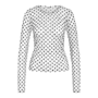 mesh top kleine polkadot wit