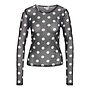 mesh top polkadot zwart