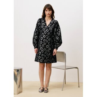 FRNCH jaquard jurk met bloemen