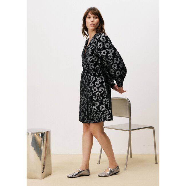 FRNCH jaquard jurk met bloemen