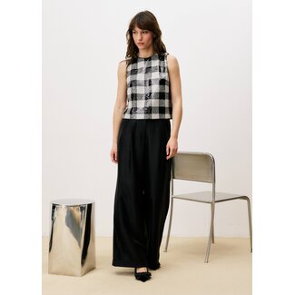 FRNCH pantalon silk look zwart