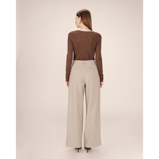 pantalon wolmix greige