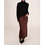 Grace&Mila rok silk look chocoladebruin