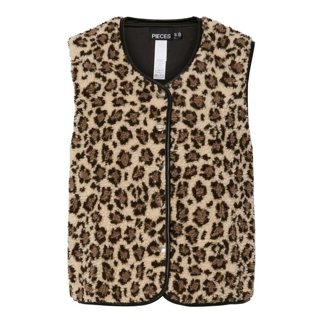 teddy gilet leopard