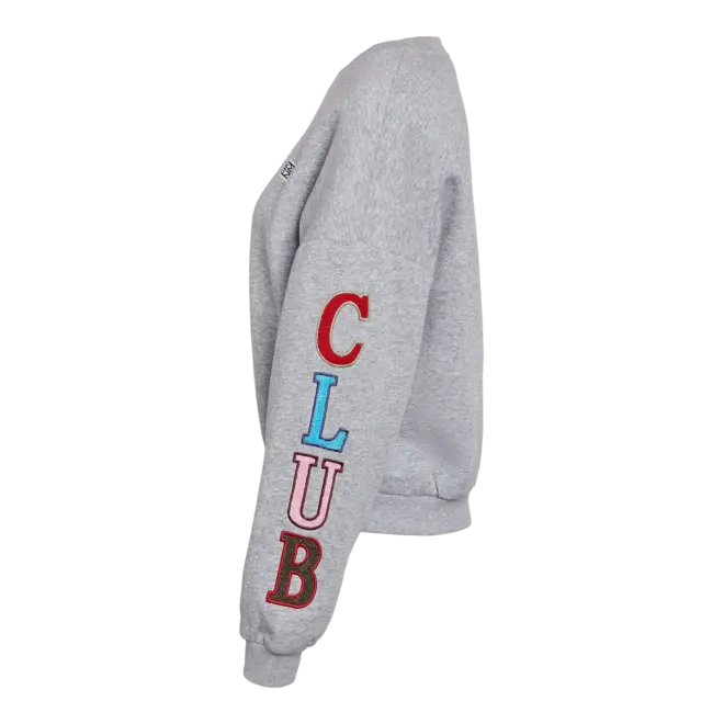 sweater met letterapplicaties