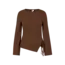 HYPEDROP top met strikdetails bruin