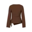 HYPEDROP top met strikdetails bruin