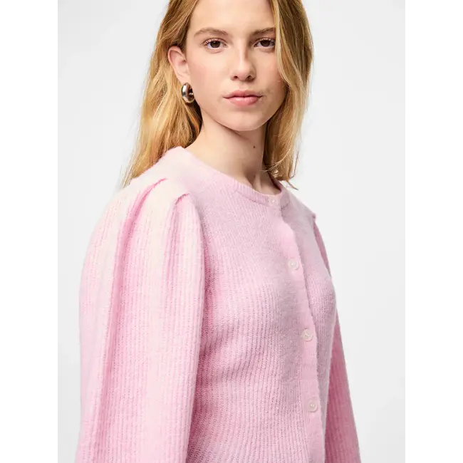 PIECES knit cardigan roze