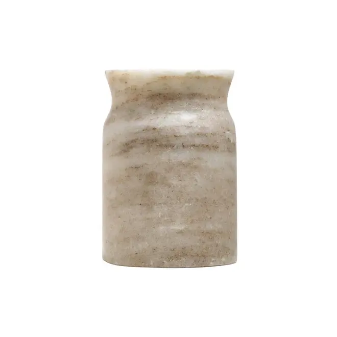 Marble jar warm beige