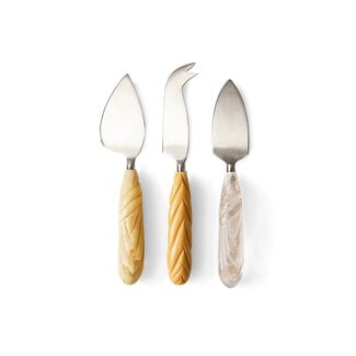 HK Living cheese knives, cream