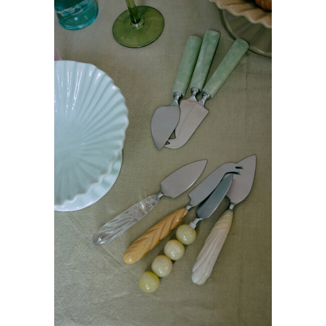 HK Living cheese knives, cream