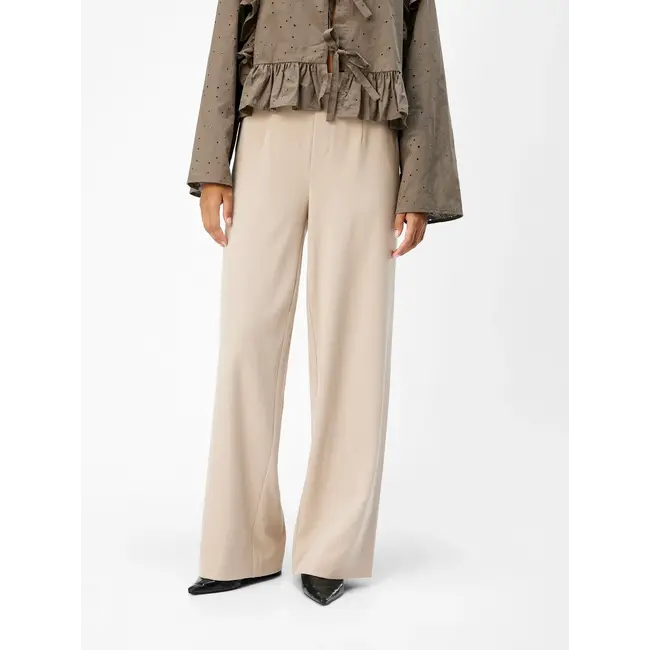 Object Lisa wide pants, humus/melange