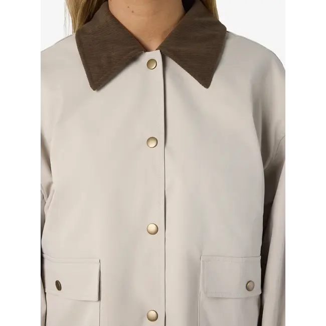 Noisy may jacket met corduroy kraag