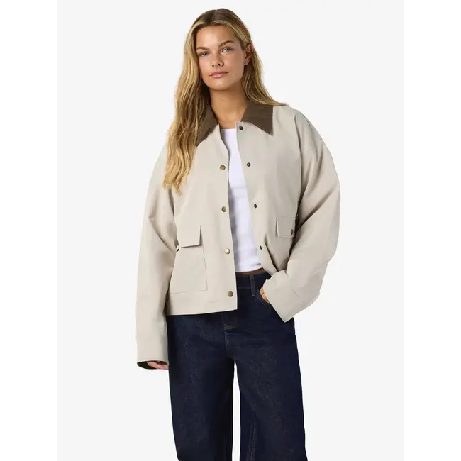 Noisy may jacket met corduroy kraag