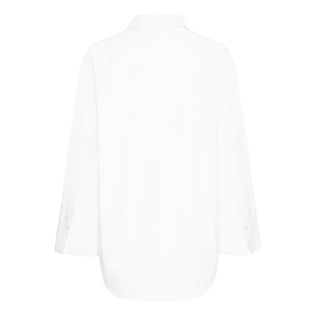B.Young lange witte blouse