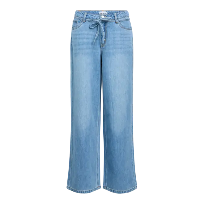 wideleg jeans met touwceintuur