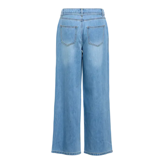 Object wide leg jeans met touwceintuur