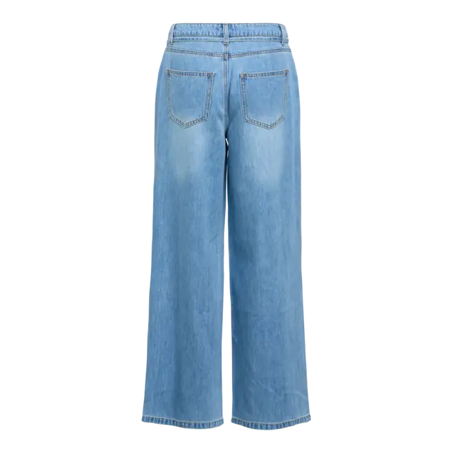 wide leg jeans met touwceintuur