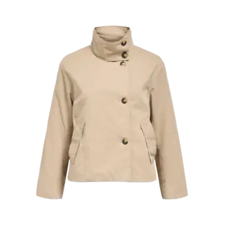 Object trenchcoat met opstaande kraag