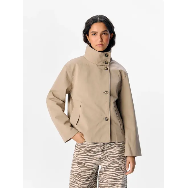 trenchcoat met opstaande kraag