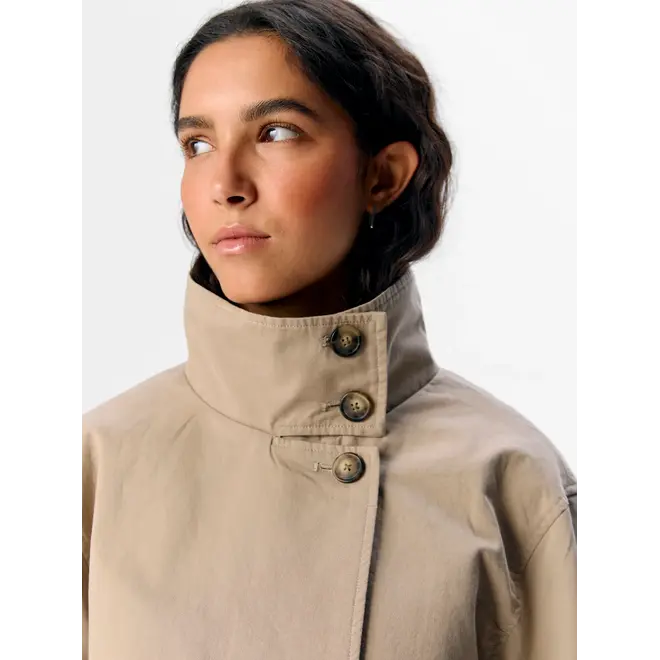 trenchcoat met opstaande kraag