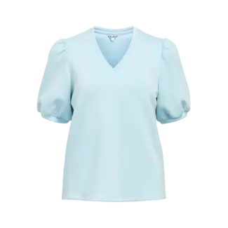 Object top met pofmouw lichtblauw