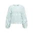 Object blouse met applicaties lichtblauw/ off white