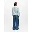 Object blouse met applicaties lichtblauw/ off white