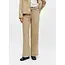 Object wide jeans met strikceintuur beige