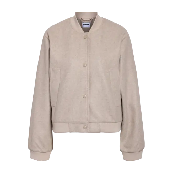 bomber jack wool look beige