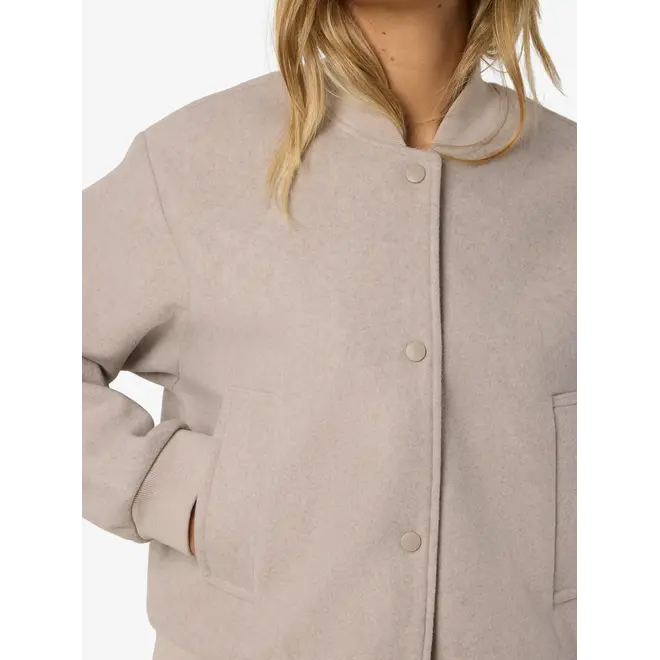 bomber jack wool look beige