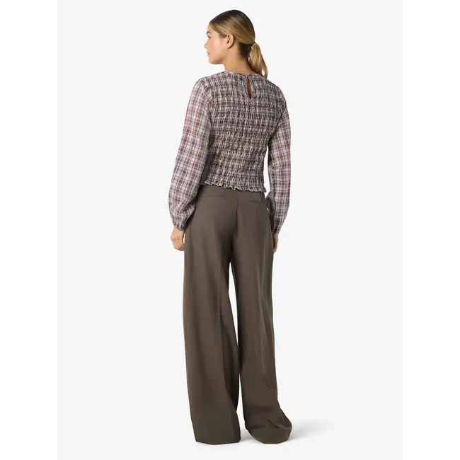 Noisy may getaillerde blouse ruitjes