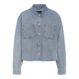 Noisy may denim shacket mid blue