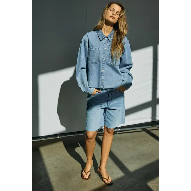 denim shacket mid blue