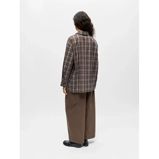 geruit overhemd met taillerknoopje