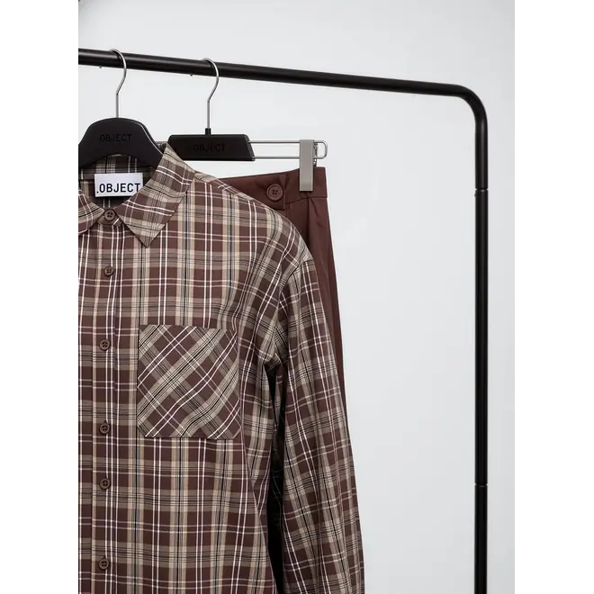 geruit overhemd met taillerknoopje