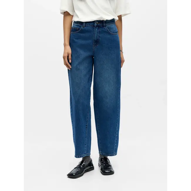 Object barrel jeans medium blue denim