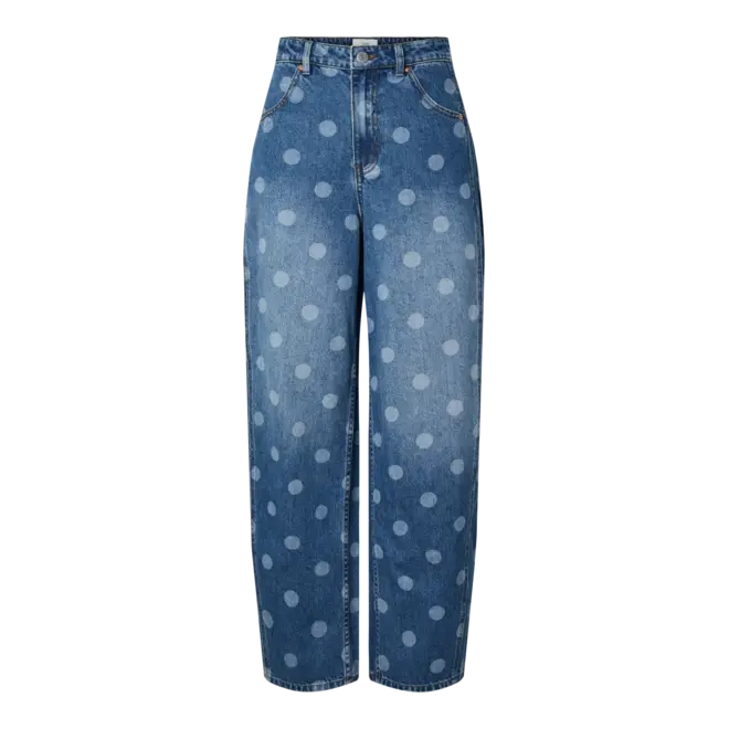 barrel jeans met stippen