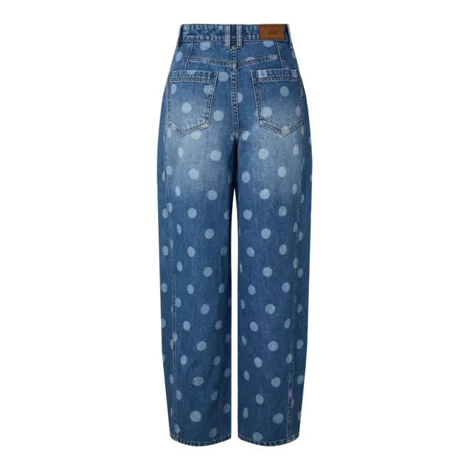 barrel jeans met stippen